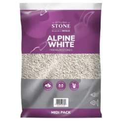 Stylish Stone Premium Alpine White Chippings - Midi Pack - 9kg -Garden Tool Shop 12808258 1944902947347578