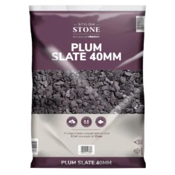 Stylish Stone Plum Slate 40mm - Large Pack - 19kg -Garden Tool Shop 12815204 5194902949043271