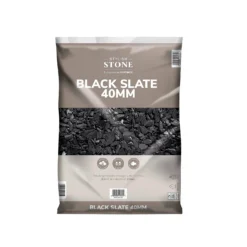 Stylish Stone Black Slate - Large Pack - 19kg -Garden Tool Shop 12815213 1045014583377587
