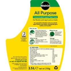 Miracle-Gro All Purpose Concentrated Liquid Plant Food - 2.5L 10 Miracle-Gro All Purpose Concentrated Liquid Plant Food - 2.5L -Garden Tool Shop 12815508 1954833196308444
