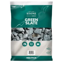 Stylish Stone Green Slate 20mm - Midi Pack - 9kg -Garden Tool Shop 12826525 1254902951258087
