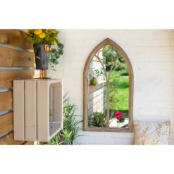 Church Window Outdoor Garden Mirror - 105cm -Garden Tool Shop 12883608 1194875470403912