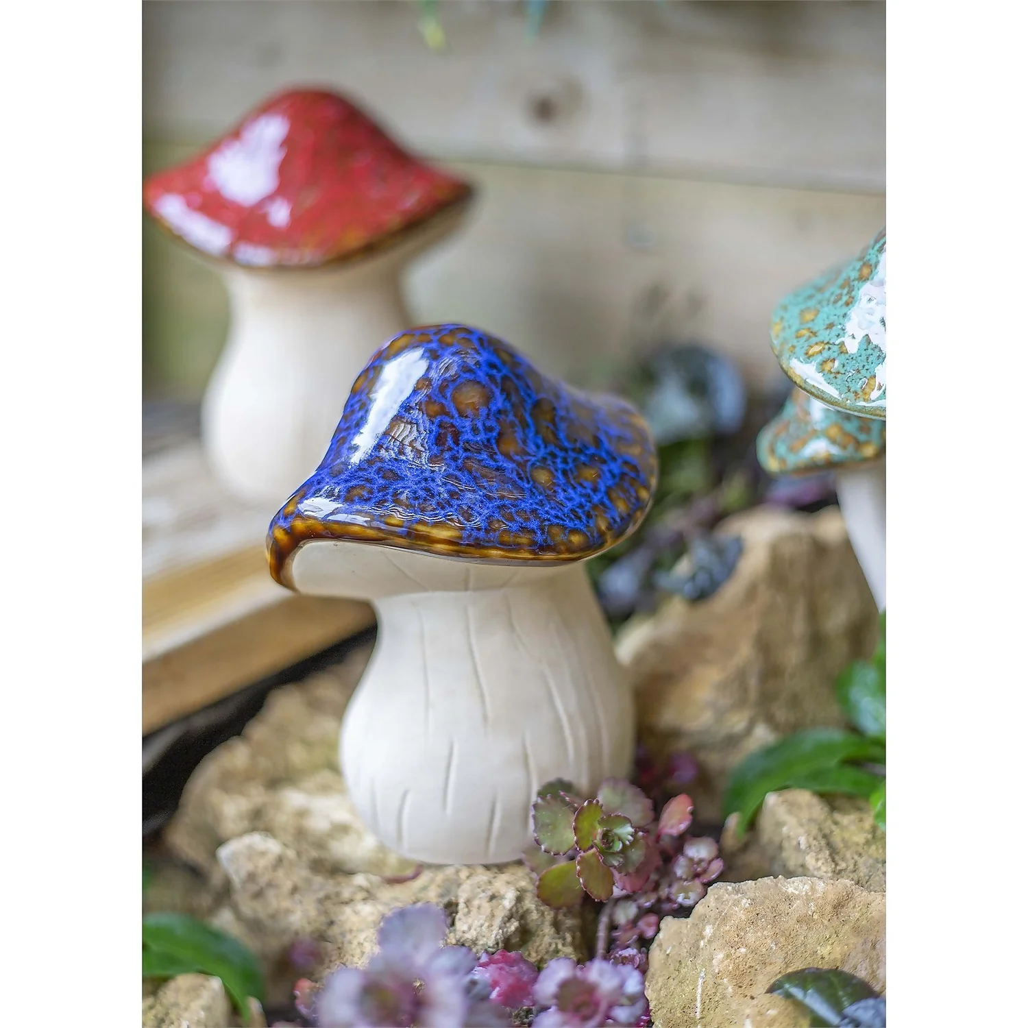 Ceramic Mushroom Garden Ornament - Medium 8 Ceramic Mushroom Garden Ornament - Medium - Image 6
