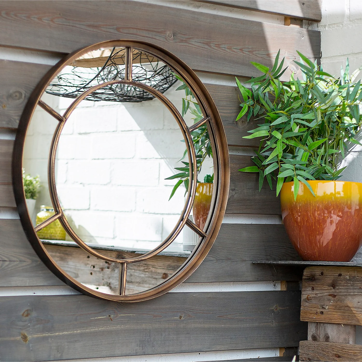 Valencia Outdoor Garden Mirror - 60cm 4 Valencia Outdoor Garden Mirror - 60cm - Image 2