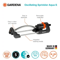GARDENA Oscillating Sprinkler Aqua S -Garden Tool Shop 13043399 1354907564242398