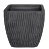 House Beautiful Roma Weave Charcoal Square Pot - 44cm -Garden Tool Shop 13176829 1134933182663195