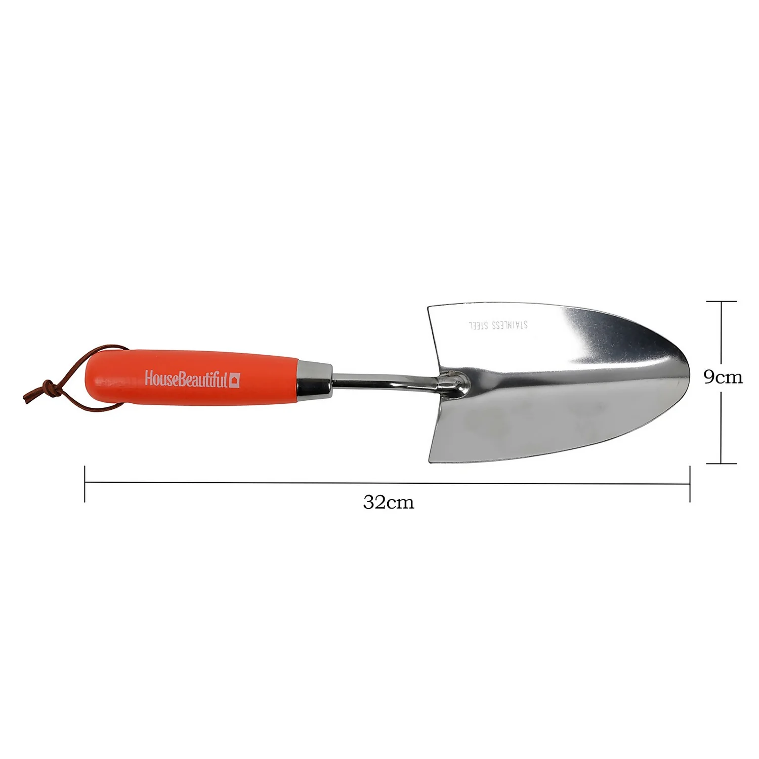 House Beautiful Stainless Steel Hand Trowel With A Zesty Orange Painted Hardwood Handle 5 House Beautiful Stainless Steel Hand Trowel With A Zesty Orange Painted Hardwood Handle - Image 3