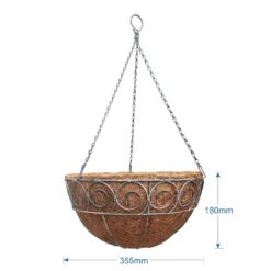 35 Cm Distress Finish Hanging Basket With Coco Liner 10 35 Cm Distress Finish Hanging Basket With Coco Liner -Garden Tool Shop 13193949 1034902150198588
