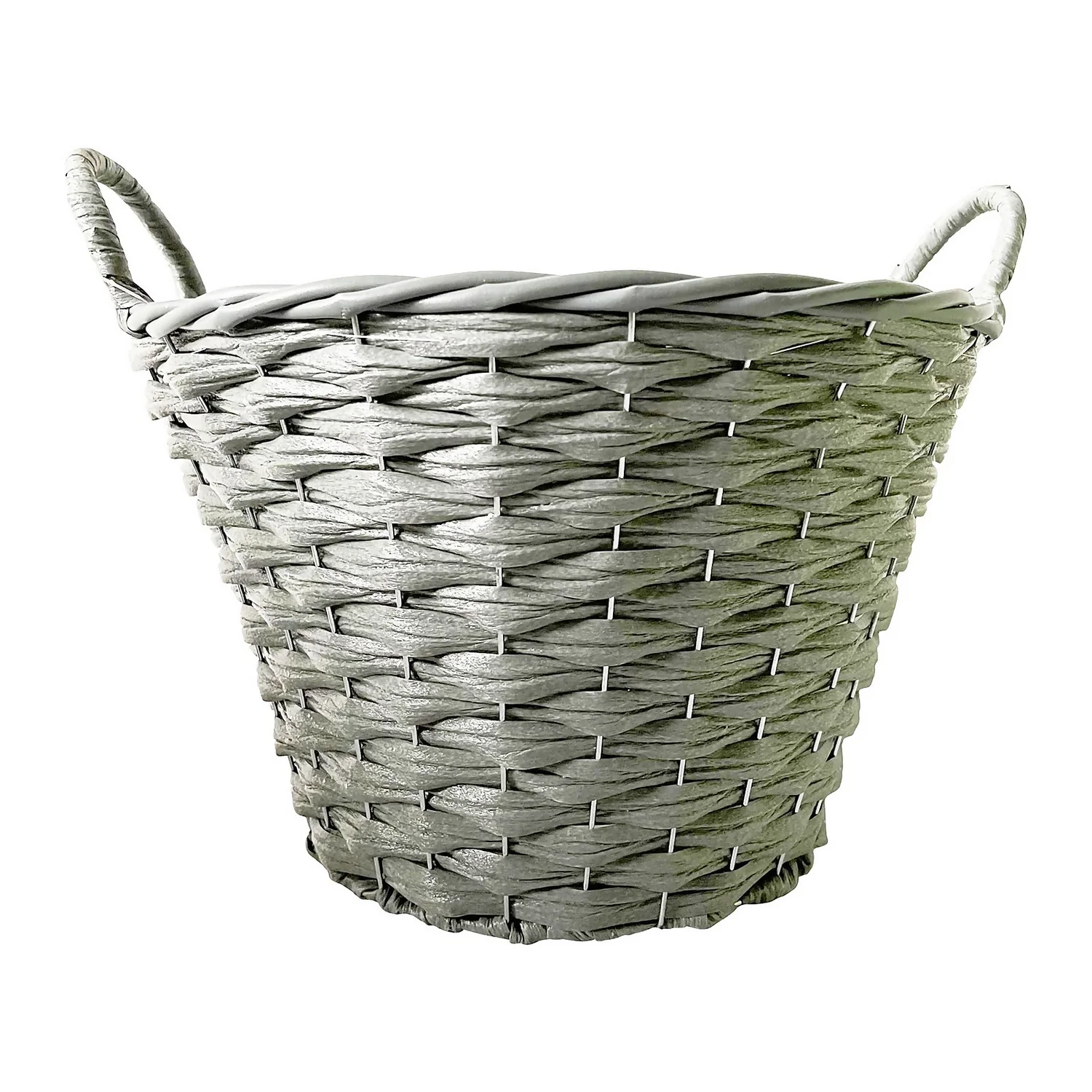 Faux Rattan Round Garden Planter 35cm 3 Faux Rattan Round Garden Planter 35cm