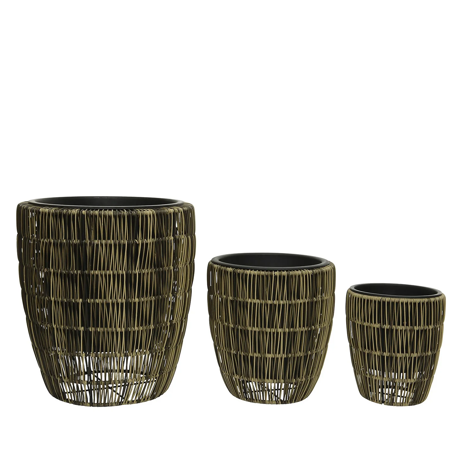 Kate Round Rattan Planter - Small 3 Kate Round Rattan Planter - Small