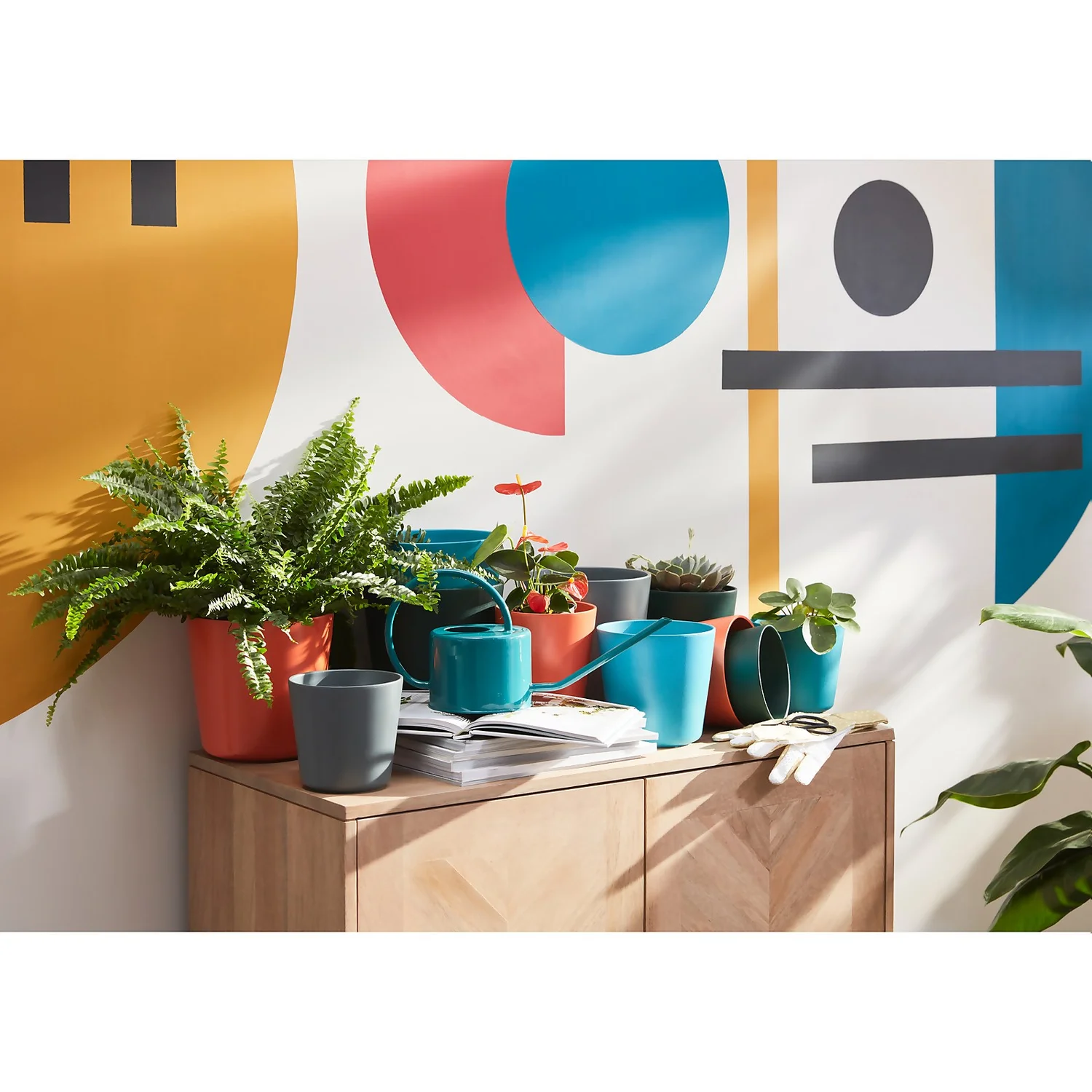 House Beautiful Planter Teal 18cm 4 House Beautiful Planter Teal 18cm - Image 2