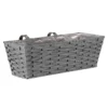 19in Faux Rattan Planter - Slate -Garden Tool Shop 13280784 2974933436817456