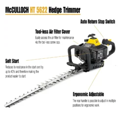 McCulloch HT5622 Petrol Hedge Trimmer -Garden Tool Shop 13524822 1964936893562440