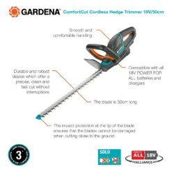 GARDENA ComfortCut Cordless 18V 50 Hedge Trimmer -Garden Tool Shop 13524828 1365049587635227