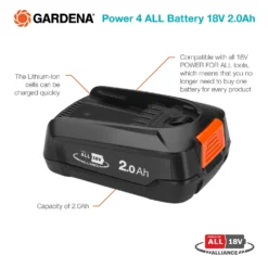 GARDENA Power 4 ALL Battery 18V 2.0Ah 8 GARDENA Power 4 ALL Battery 18V 2.0Ah -Garden Tool Shop 13524833 2014936417433742