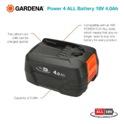 GARDENA Power 4 ALL Battery 18V 4.0Ah 8 GARDENA Power 4 ALL Battery 18V 4.0Ah -Garden Tool Shop 13524834 1234936345056117