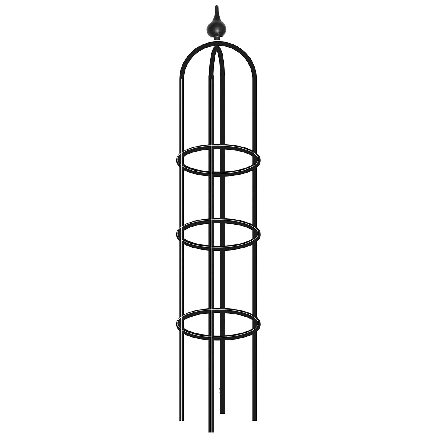 Agriframes Decorative Garden Obelisk 2.4m - Black 3 Agriframes Decorative Garden Obelisk 2.4m - Black