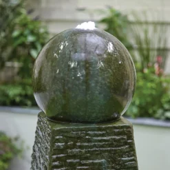 Stylish Fountain Obelisk Falls Water Feature With LEDs -Garden Tool Shop 13846044 1064962027900555