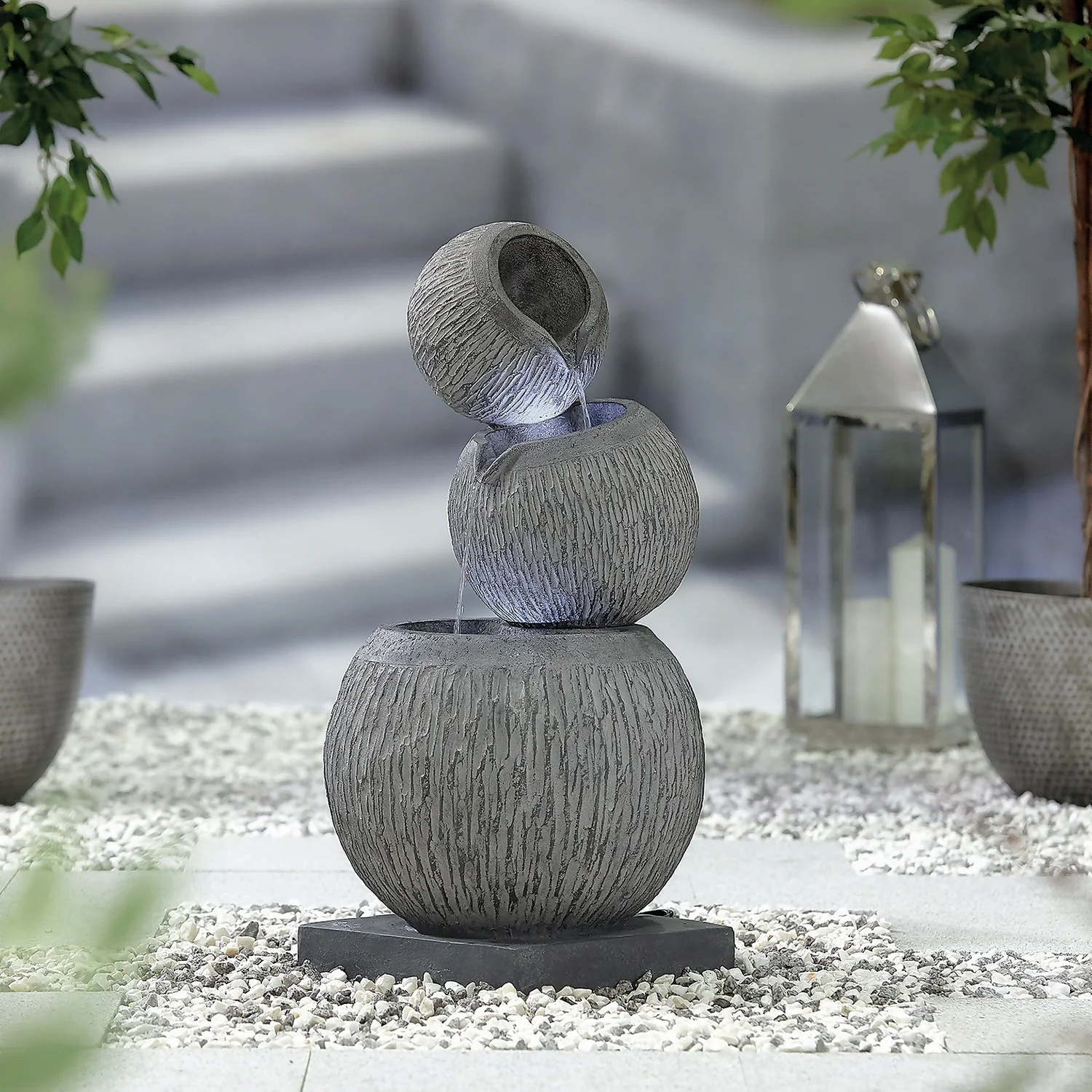 Stylish Fountain Illusion Falls Water Feature With LEDs 4 Stylish Fountain Illusion Falls Water Feature With LEDs - Image 2
