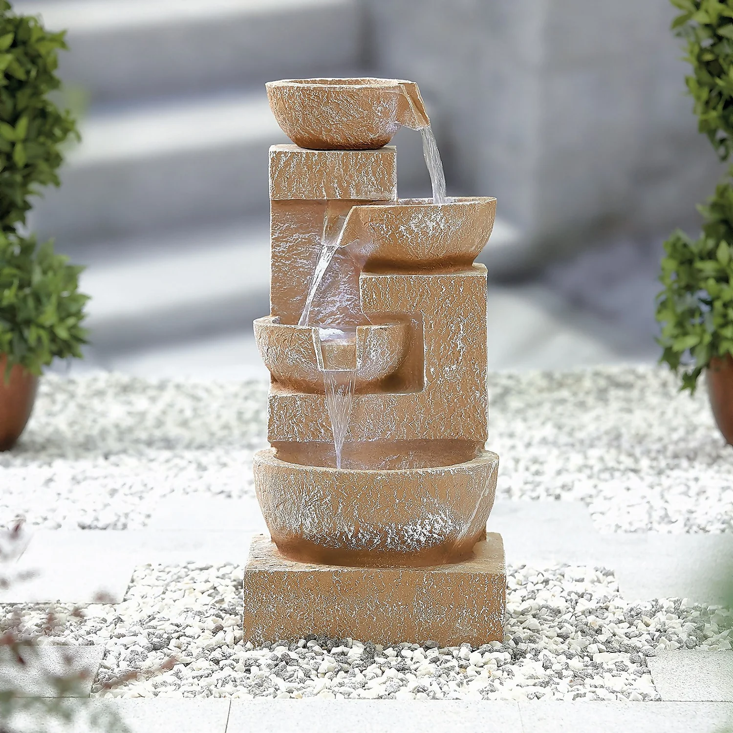 Stylish Fountain Sparkling Bowls Water Feature With LEDs 4 Stylish Fountain Sparkling Bowls Water Feature With LEDs - Image 2