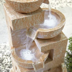 Stylish Fountain Sparkling Bowls Water Feature With LEDs 12 Stylish Fountain Sparkling Bowls Water Feature With LEDs -Garden Tool Shop 13846048 6124971880433253