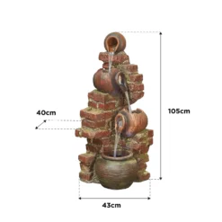 Stylish Fountain Flowing Jugs Water Feature With LEDs 7 Stylish Fountain Flowing Jugs Water Feature With LEDs -Garden Tool Shop 13846053 1464978881021036
