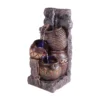 Stylish Fountain Pouring Pot Wall Water Feature With LEDs -Garden Tool Shop 13846054 1884962027581274