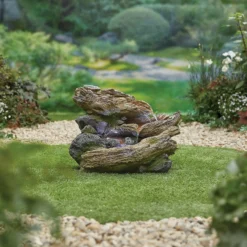 Stylish Fountain Bubbling Brook Water Feature With LEDs -Garden Tool Shop 13846059 1994962028178382