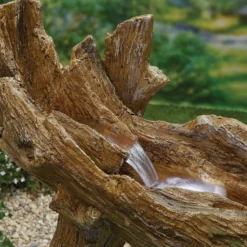 Stylish Fountain Knotted Willow Falls Water Feature With LEDs -Garden Tool Shop 13846064 1284962028036575