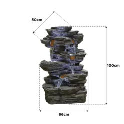 Stylish Fountain Hinoki Springs Water Feature With LEDs 13 Stylish Fountain Hinoki Springs Water Feature With LEDs -Garden Tool Shop 13846067 1224962027971052