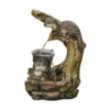 Stylish Fountain Otters Element Water Feature With LEDs -Garden Tool Shop 13846070 1084962027546825