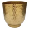 Hammered Brass Indoor Plant Pot - 16cm -Garden Tool Shop 13887185 1534999809846273