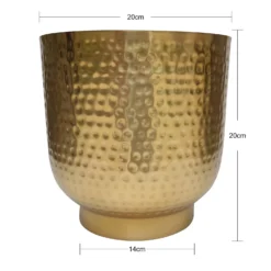 Hammered Brass Indoor Plant Pot - 20cm -Garden Tool Shop 13887187 1024999809920565