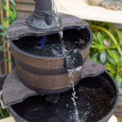 Stylish Fountain Whiskey Barrels Garden Water Feature 17 Stylish Fountain Whiskey Barrels Garden Water Feature -Garden Tool Shop 13944159 2555005845016341