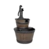 Stylish Fountain Whiskey Barrels Garden Water Feature -Garden Tool Shop 13944159 3205005844640120