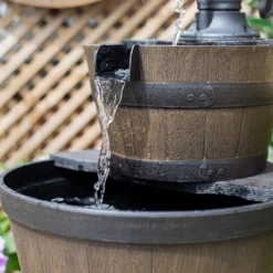 Stylish Fountain Whiskey Barrels Garden Water Feature 15 Stylish Fountain Whiskey Barrels Garden Water Feature -Garden Tool Shop 13944159 4575005844861163