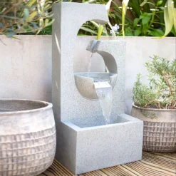 Stylish Fountain Ango Falls Garden Water Feature With LEDs -Garden Tool Shop 13947169 4305005844444559