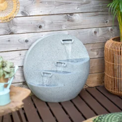 Stylish Fountain Kyoto Falls Garden Water Feature With LEDs -Garden Tool Shop 13947170 2105005844858475