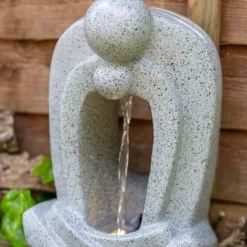 Stylish Fountain Zen Pour Garden Water Feature With LEDs -Garden Tool Shop 13947173 3655005844923803