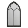MirrorOutlet Black Somerley Chapel Arch Extra Large Metal Garden Mirror - 150x81cm -Garden Tool Shop 13950566 1414987173044793