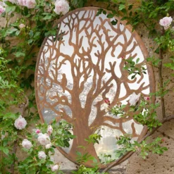 MirrorOutlet Bird Round Garden Mirror - 60cm -Garden Tool Shop 13950588 9794987140016602