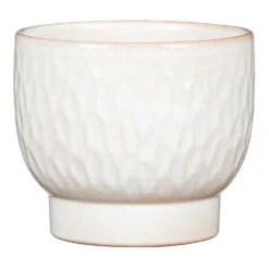 Scheurich Opale Hammered White Indoor Pot - 18cm