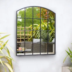 Black Industrial Arch Garden Mirror -Garden Tool Shop 13965926 2135001706502310