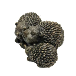 Bronze Look Hedgehog Family Garden Ornament -Garden Tool Shop 13965951 8705014596974346