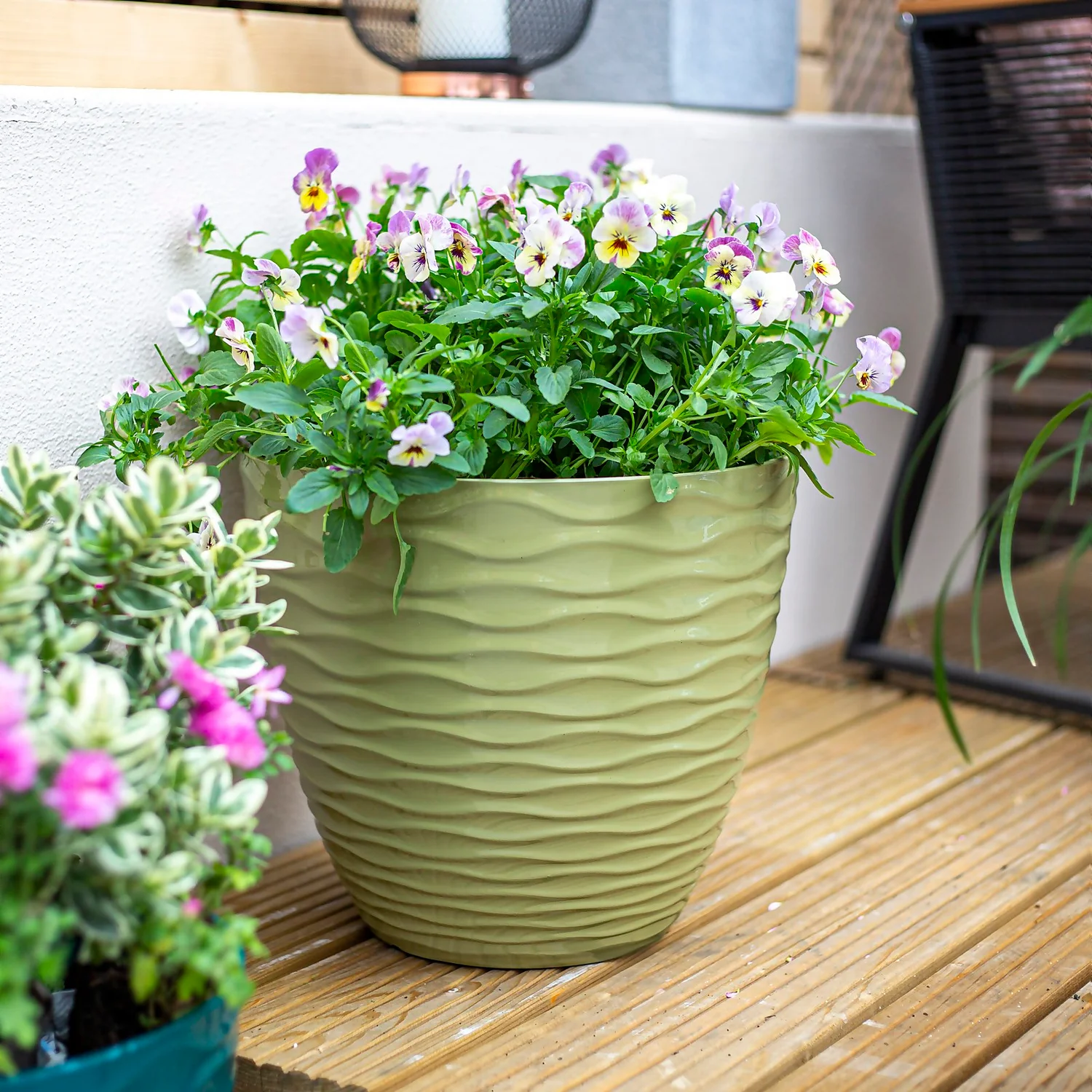 Wave Pot Olive - 33cm 5 Wave Pot Olive - 33cm - Image 3