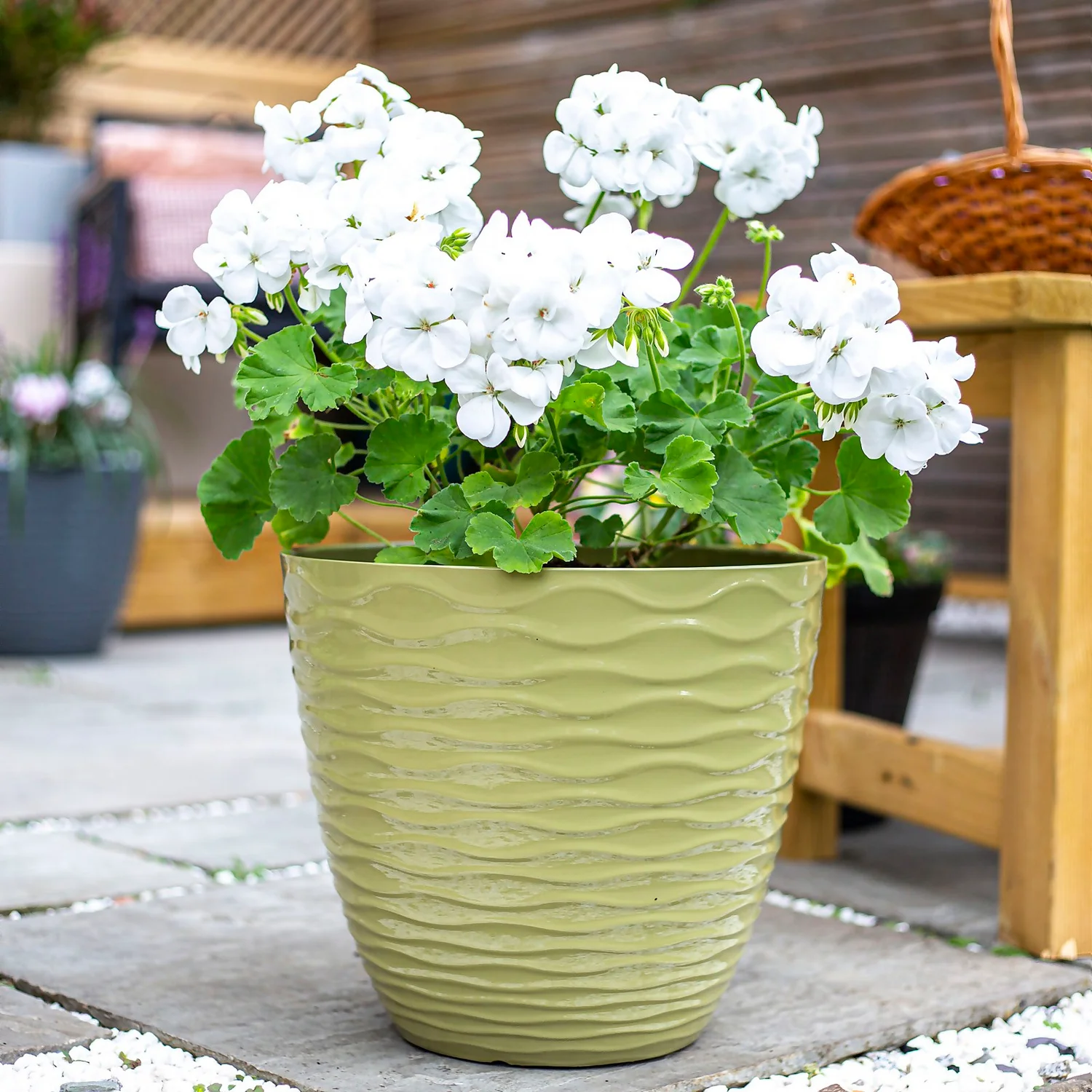 Wave Pot Olive - 33cm 4 Wave Pot Olive - 33cm - Image 2