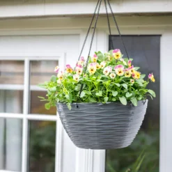 Wave Hanging Basket Charcoal - 35cm -Garden Tool Shop 13973619 5855011239782385