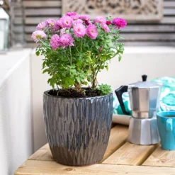 Chiswick Textured Pot Black - 38cm 11 Chiswick Textured Pot Black - 38cm -Garden Tool Shop 13973633 1895011242848109