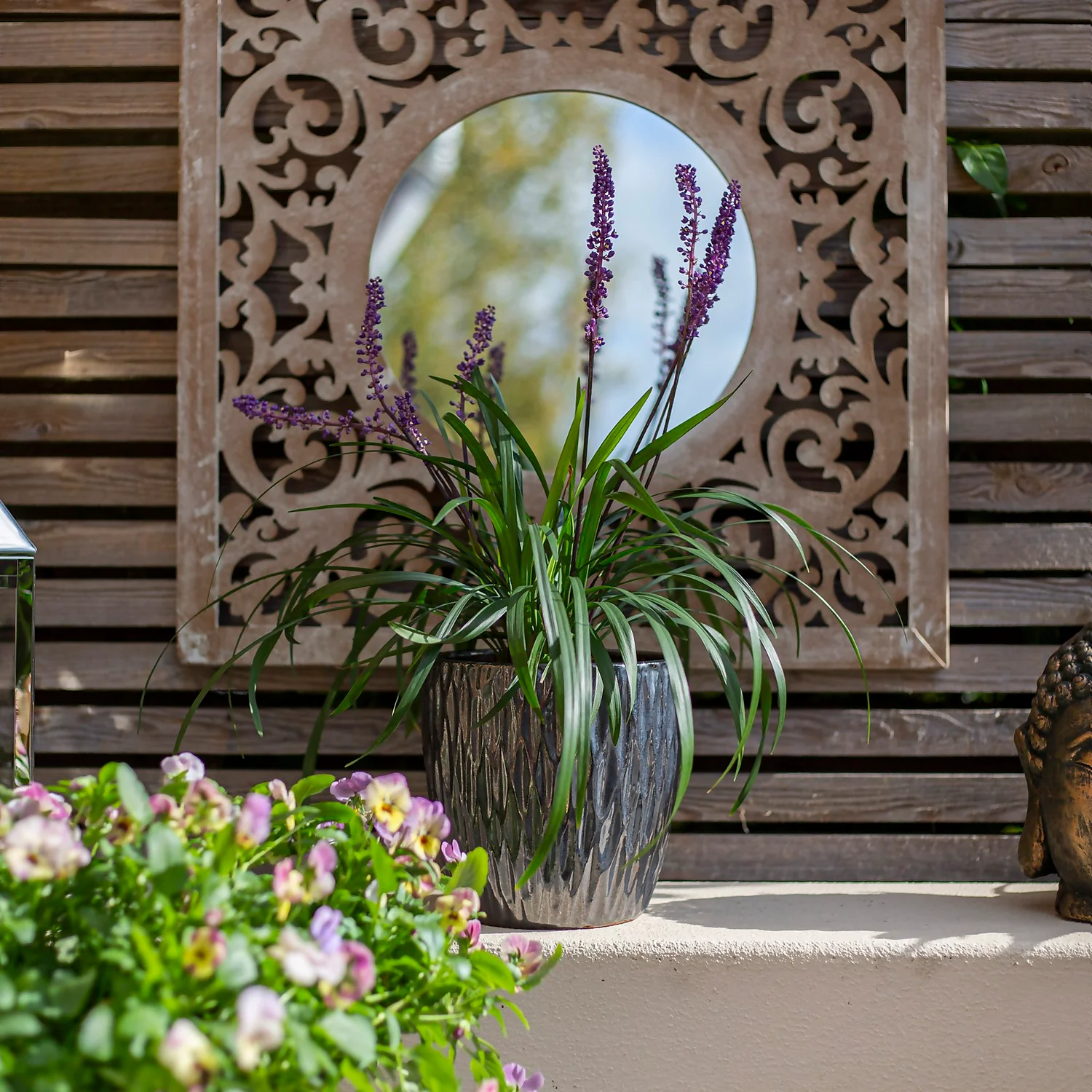 Chiswick Textured Pot Black - 38cm 5 Chiswick Textured Pot Black - 38cm - Image 3