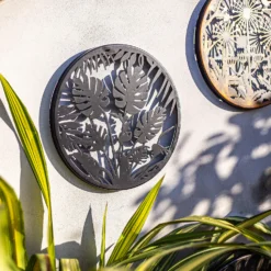 Jungle Leaf Garden Wall Art 35cm - Black -Garden Tool Shop 13981006 8385005835492067